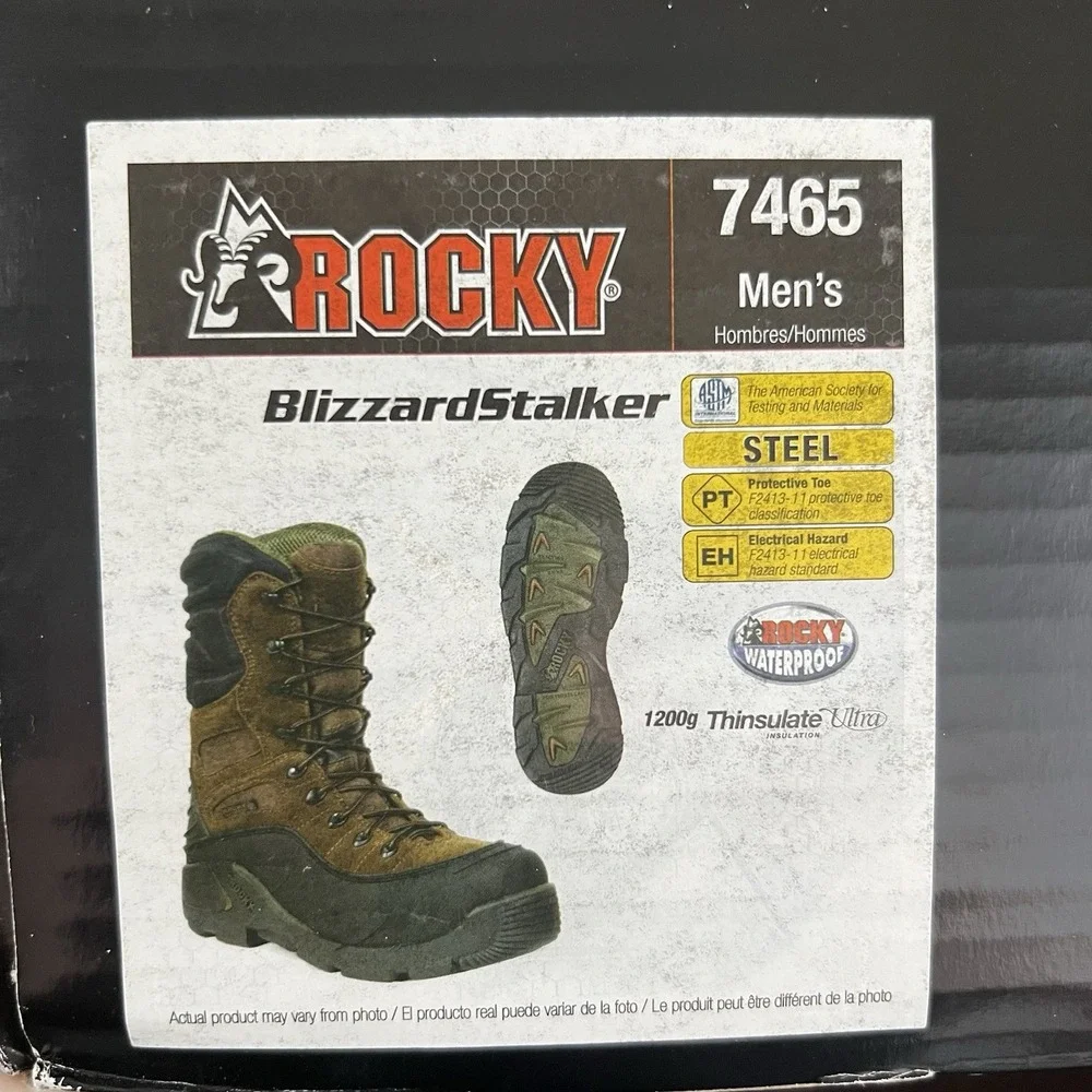 Rocky Men's 14M BlizzardStalker Steel Toe 1200g‎ Waterproof Work Boots NIB